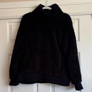 Women's Black Fleece Pajama Top